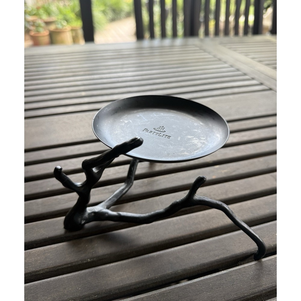 Partylite Twig Branch Candle Pedestal Holder Black Rare
